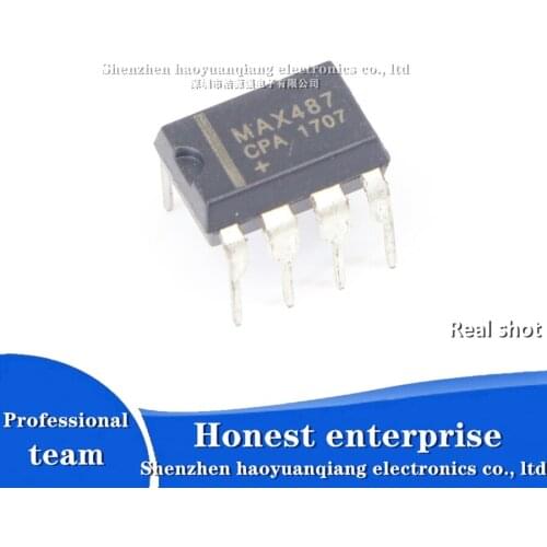 1PCS MAX487 straight plug MAX487CPA interface-driver/receiver/transceiver DIP-8