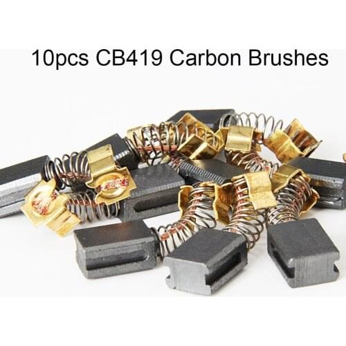 10pcs 6 X 9 X 12mm Carbon Brushes For CB406 CB407 CB418 CB419 191962-4 HR2432 HR2450 HR2450T Power Tool Accessories