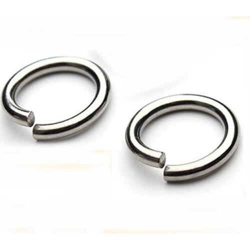 10pcs/lot Dia 11/15/21/23/35mm Big Stainless Steel Open Jump Rings Connectors & Split Rings for Jewelry Making Accessories