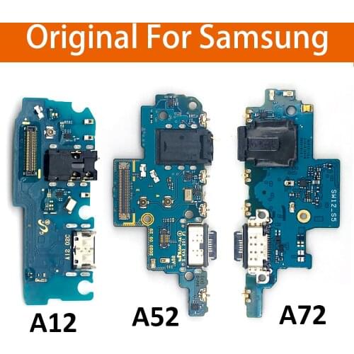 10pcs/Lot, Dock Connector Micro USB Charger Charging Port Flex Cable Microphone Board For Samsung A52 A72 A12