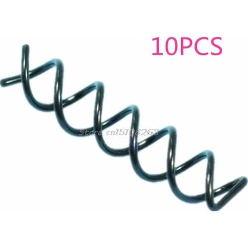 10Pcs Spiral Spin Screw Pin Hair Bun Coil Clip Barrette Clip Stick Comb Black #Y207E# Hot Sale
