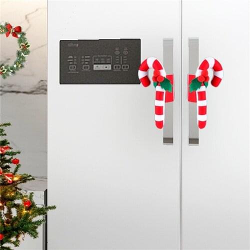 2 Pieces Of Doorknob Gloves Fabric Refrigerator Handle Set Holiday Christmas Gifts Christmas Decorations