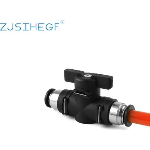 4/6/8/10/12MM Quick Joint Connector BUC Pneumatic Push In Hand Valve To Turn Switch Manual Ball Current-Limiting