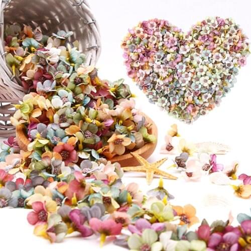 50/100pcs Multicolor Daisy Flower Head Mini Silk Artificial Flower For Wedding Engagement Party Home Decor DIY Garland Headdress