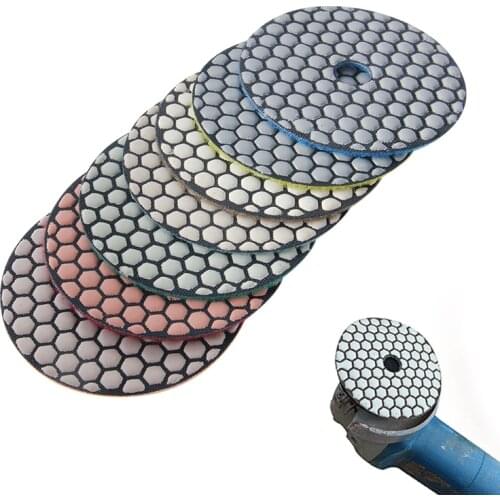4"/100mm Abrasive Polishing Pad Dry Abrasive Disc 30/50/200/400/800/1500/3000 Grit For Marble Ceramics Glass Grinding Tool