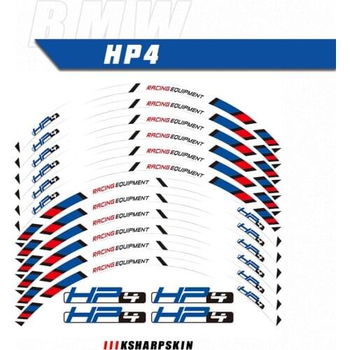 Motorcycle Racing equipment Accessories Wheel Tire Rim Decoration Adhesive Reflective Decal Sticker For BMW HP4 HP6 hp s1000rr