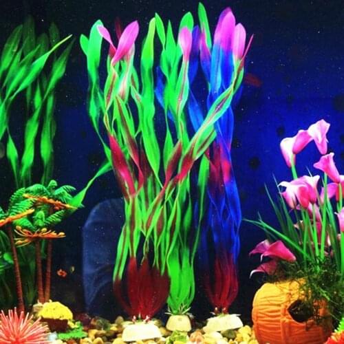 Aquarium Artificial Plastic Water Plant Grass Aquarium Decorations Fish Tank Landscape Ornament Decor Aquatical Accessories