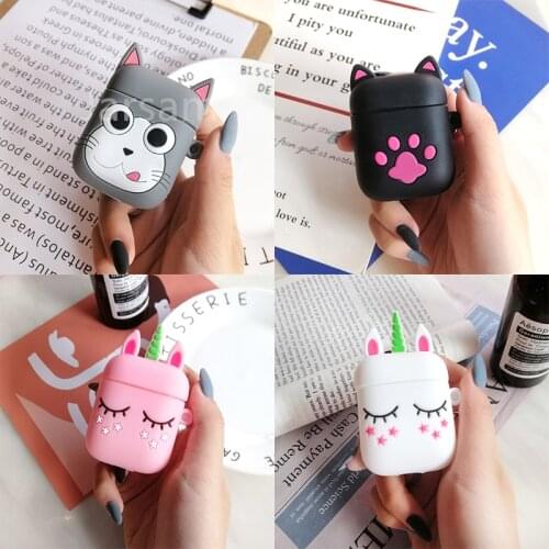 Wireless Pink Horse Earphone Case For Airpods Silicone Headphones Cases For Airpods Protective Cover
