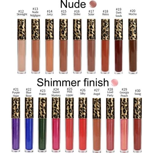 Private Label Your Logo Lip Gloss Leopard Tube Lipgloss OEM Cruelty Free Shinny Makeup Products Wholesale Cosmetics Vendor