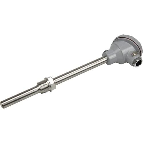 WRN-230 high thermostability 0-1300C 100mm sensing probe armor connection K type thermocouple temperature sensor