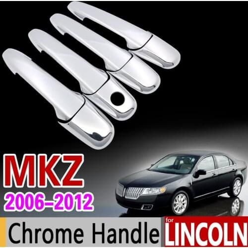For Lincoln MKZ 2006-2012 Luxurious Chrome Handle Cover Trim Set 2007 2008 2009 2010 2011 Car Accessories Sticker Car Styling