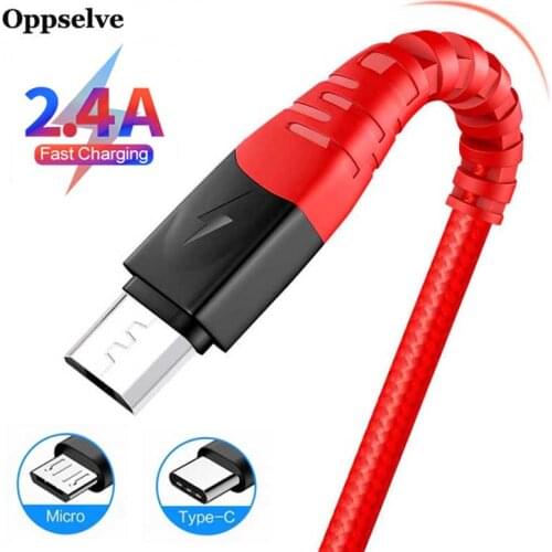 2.4A USB Type C Cable Micro USB Wire Fast Charging Mobile Phone Android Charger Type-C Data Cord For Huawei P40 P30 Xiaomi Redmi