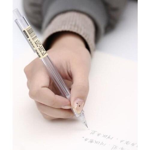 4pcs Office Stationery Examination Activity Pencil Cute Student Pen 0.5 Mm / 0.7 Mm Push Pencil Transparent Plastic Stationery