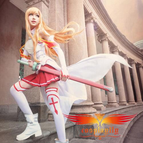 Game Sword Art Online Asuna Yuuki cosplay costume Outfit for Women Adult Only no Prop Accessories Skirt Faux Leather Corset
