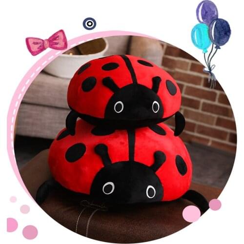 Seven-Star Ladybird doll cartoon pillow creative novelty little bug plush childrens toy office worker lunch break pillow