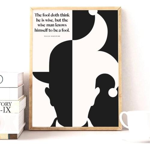 William Shakespeare Literary Art Print "As You Like It" Quote Shakespeare Poster Bookworm Gift Canvas Painting Home Wall Decor