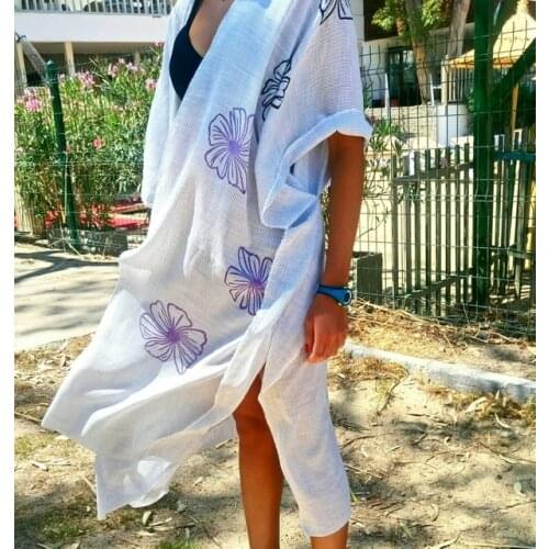 Fashion Women Beachwear Summer Bikini Cover up Pareo Tunic Kimono Swimwear 2020 Beach Dress