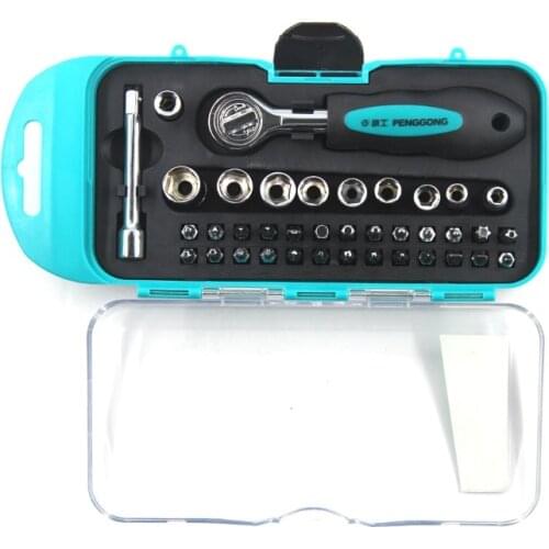 38PCS 1/4" 2-14Nm Torque Wrench Bicycle Repair Tools Kit Set Tool Bike Repair Spanner Hand Tool Set