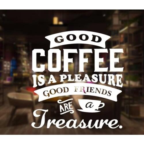 Coffee Shop Sticker Decal Cafe Cup Vinyl Art Wall Decals Decor Mural Decoration Break Coffee Glass Decals CAFE1017