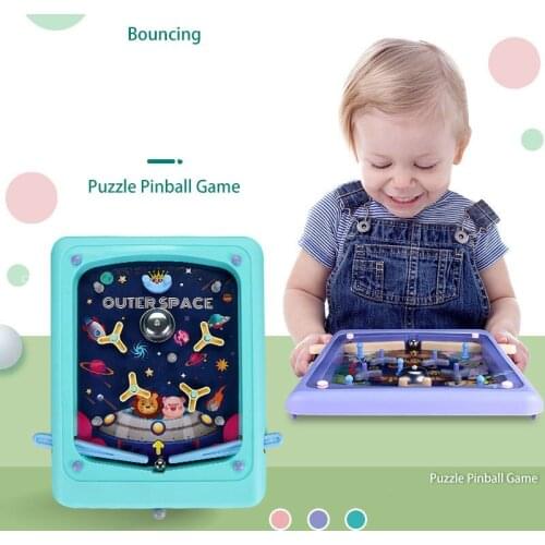 Pinball Desktop Games Machine Cartoon Children Gifts Educational Toy Labyrinth Beads Ejection Peer Interaction Random Style
