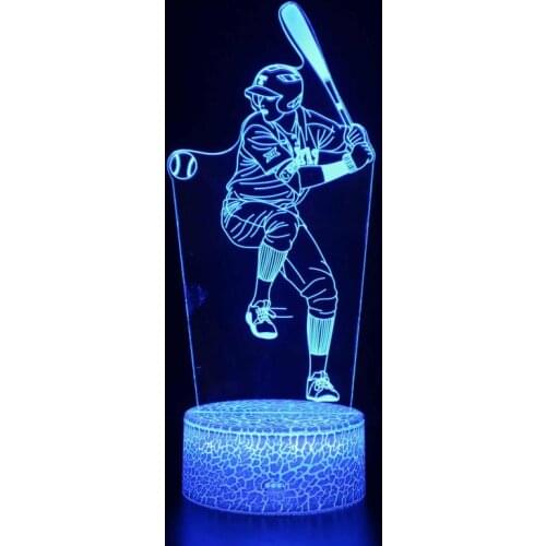 Ice Player 3d Night Lamp Colorful Touch Led Night Light Visual Gift Atmosphere Bedroom Decoration Table Kids Lamp