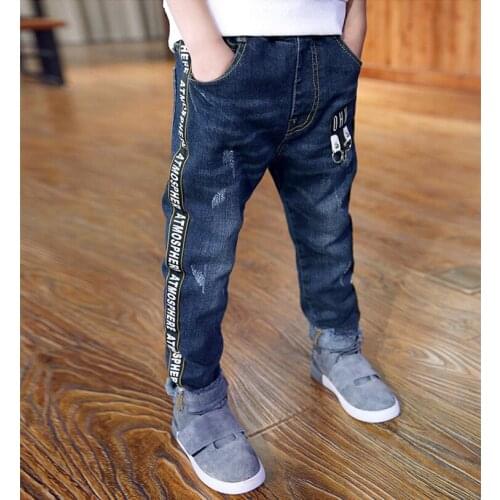 New Spring Kids Pants Girls Baby Boys Jeans Thick Children Jeans for Boys Kids Casual Denim Pants Toddler Kids Clothing 5-12Y