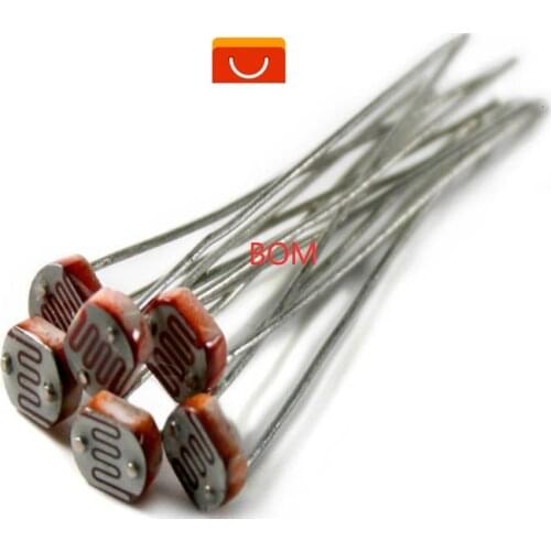 20PCS LDR Photo Light Sensitive Resistor Photoelectric Photoresistor 5528 GL5528 5537 5506 5516 5539 5549 For Arduino