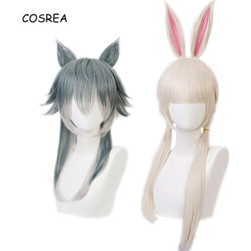 2020 Anime BEASTARS Cosplay Haru Wig With Ear Legoshi Wig Wolf Ears Personified Beasts Gradient Colors Short Hair Halloween