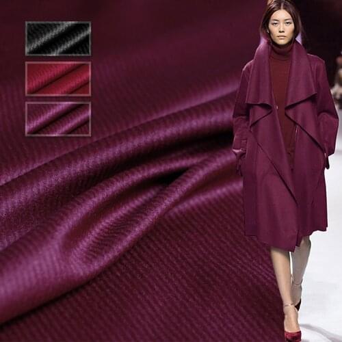 Pearlsilk 600g/m weight High Gloss Twill cashmere and wool garment materials winter overcoat DIY clothes fabrics