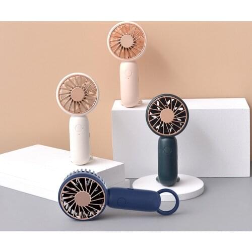 Portable Mini Fan Handheld Desk USB Rechargeable Small Fan Ultra-quiet 3 Speed Adjustable Air Cooler 5V for Home Office Outdoor