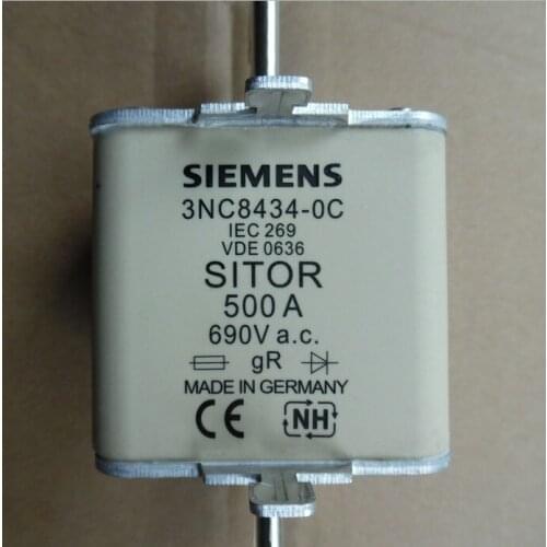 Fuses: 3NC8434-0C 500A 690V gR / 3NC8434-3 500A / 3NC8431-0C 350A / 3NC8431-3 350A 660V gR