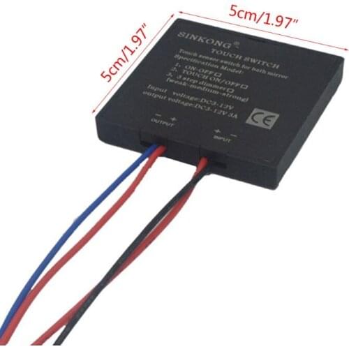 5-12V Bathroom Mirror Switch Touch Switch Sensor for Led Light Mirror Headlight C5AC