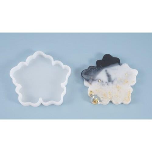 DIY Epoxy Resin Molds coaster decoration Cherry Lace Tray Silicone Mold Silicone Coaster Molds Table Decoration