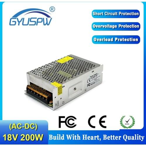 Stable quality DC18V 11A 200W Power Supply Switching Power Source 110v 220V AC to DC SMPS For LED Light Strip display Lighting