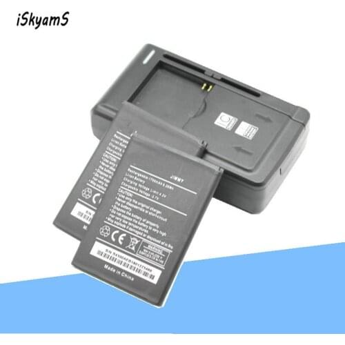 ISkyamS 2x 1700mAh High Quality Replacement Li-ion Battery +Universal Charger for Wiko Jimmy Batterie Batterij Bateria