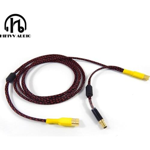 High end DAC (power \ signal) separate amplifier usb cable USB-A to USB-B DC plug 5.5*2.1mm to USB-B Independent power supply