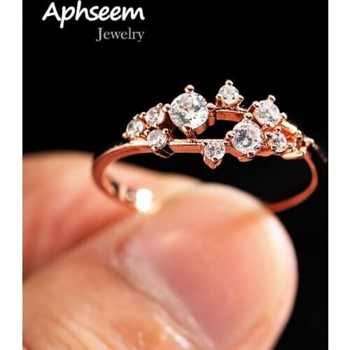 New Fashion Branches Crystal Wedding Rings For Women Rose Gold elegant Engagement female party ring Glamour gift Jewelry