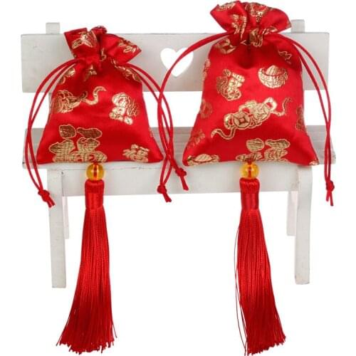 1pc 9*12cm sachets embroidery empty bag Drawstring Bags Jewelry Packaging Pouches Chic Wedding Favor Bags