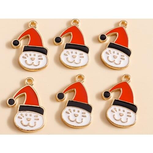 10pcs 14*20mm Cartoon Enamel Cat Charms for Bracelets Pendants Necklaces Cute Animal Charms Handmade DIY Jewelry Making Findings