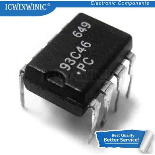 10piece AT93C46 93C46 DIP-8 EEPROM 64x16 new original In Stock