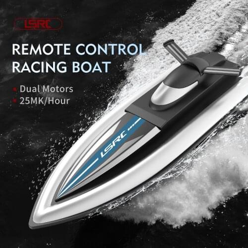 2.4G LSRC-B8 RC High Speed Racing Boat Waterproof Rechargeable Model Electric Radio Remote Control Speedboat Gifts Toys for boys