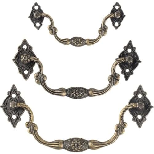 2PC Vintage Handles Zinc alloy Arch Pull for Cabinet Drawer Chest Dresser Jewelry Box wooden cases Furniture Decorative Hardware
