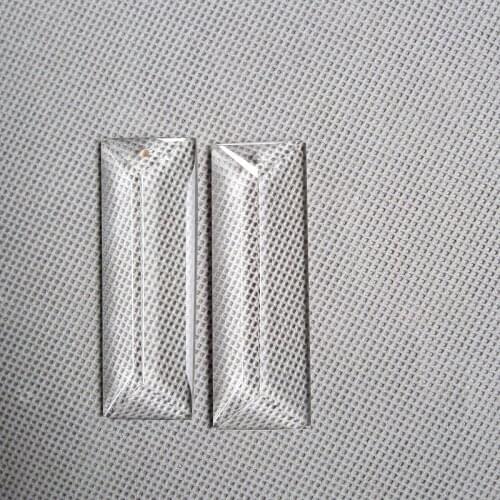 20pcs/lot 22*63MM machine grinding clear triangle crystal bar prism chandelier cystal 1 precise holes Home Curtain Accessories