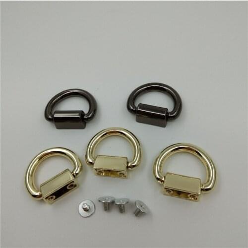 20pcs/1lot) New Handbag Leather Hardware Accessories High Quality Shoulder Strap Chain Side Clip Ring Buckle Bag Accessories