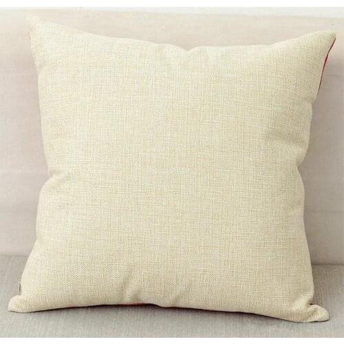50pcs/lot 35x35cm natural poly linen pillow case blanks for DIY sublimation plain burlap cushion cover embroidery blanks
