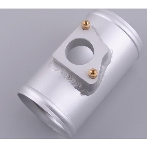 70mm Silver MAF Mass Air Flow Meter Sensor Mount Adapter Tube for Universal Vehicles Aluminum Alloy