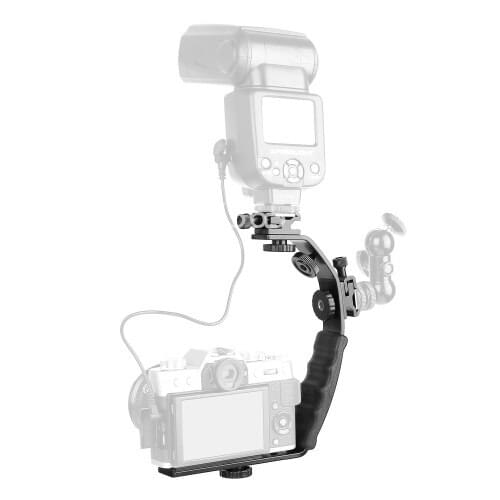 Camera Flash Adapter SB900 580EX Flash Light Stand Bracket Double Hot Shoe Mount Holder Photography Studio Accessories