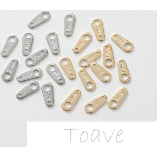 Gold-clad, color-preserving diy accessories, double-hole buckle, connecting 8-character label, making bracelet jewelry material