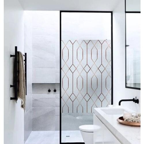 Nordic geometric marble Print window film Static glass Door bathroom Frosted Decorative stickers Customed 70x120cm