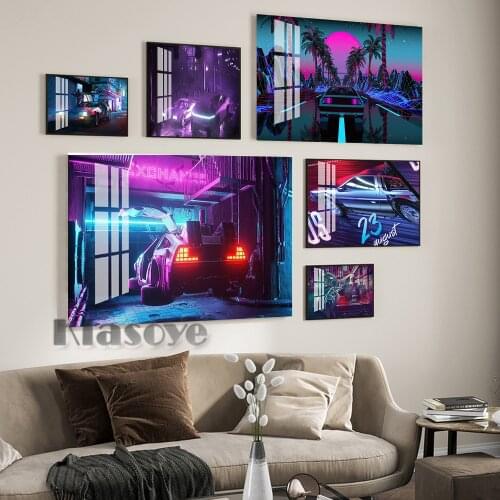 Automobile Art Prints Poster Cyberpunk Wall Picture Future Science Fiction Canvas Painting Car Auto Enthusiast Gift Home Decor